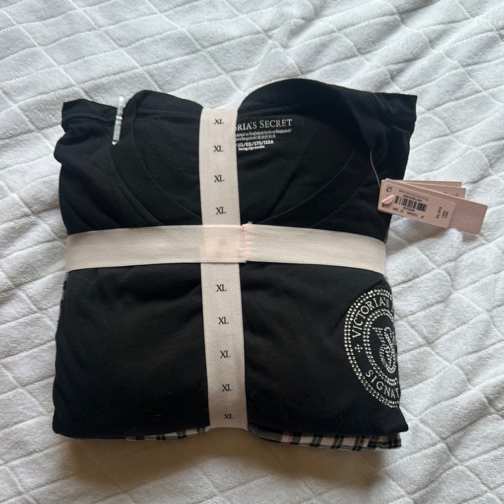Victoria's Secret Black and White Pajama Set